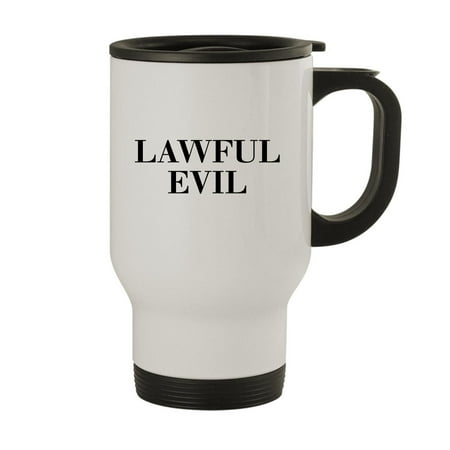 

Lawful Evil - 14oz Stainless Steel Travel Mug White