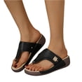 thumbnail image 2 of Willtoo Women Wedge Sandals Platforms Open Toe Chunky Heels Hollow Slippers Slip on Vintage Wide Width Non-Slip Summer Dressy Solid Color Fashion Walking Comfort Beach Outdoor Shoes, 2 of 5