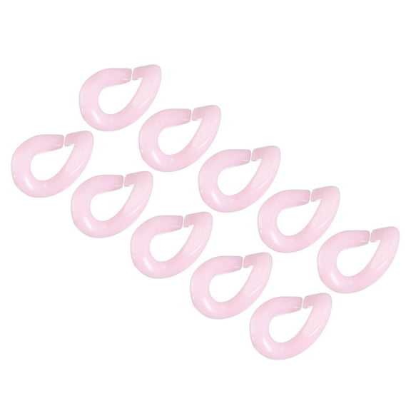 Acrylic Link Rings, 35mm Quick Linking Clips Hooks for DIY Light Pink 100Pack