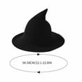 thumbnail image 6 of SAWOBUUN Cotton Yarn Witch Hat for Kids & Adults Soft Knitted Pointed Wizard Hat Foldable Halloween Accessory, 6 of 7