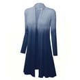 thumbnail image 2 of MBJ WSK1079 Womens Ombre Open Front Long Cardigan XXL NAVY, 2 of 3