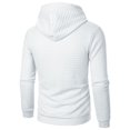 thumbnail image 4 of Wutalume Men's Leisure Versatile Hooded Hoodie, Casual Long Sleeve Pullover with Modern Design, Lightweight and Comfortable for Everyday Outdoor Activities,White XL, 4 of 5