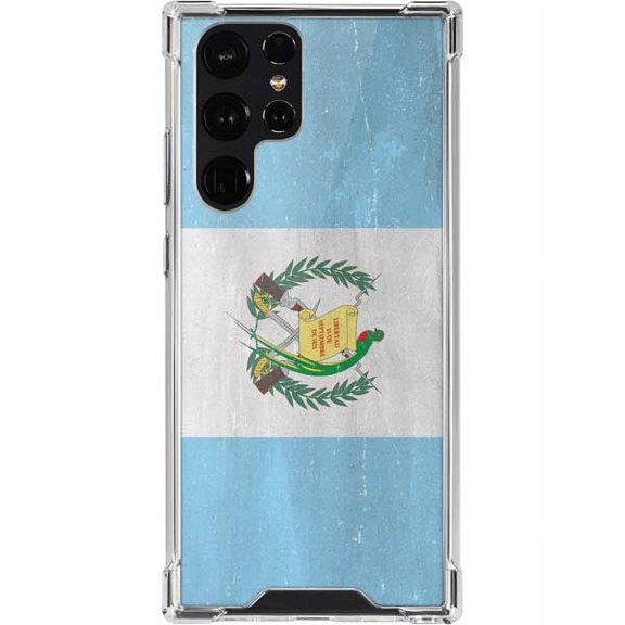 Skinit Countries of the World Guatemala Flag Distressed Galaxy S22 Ultra Clear Case