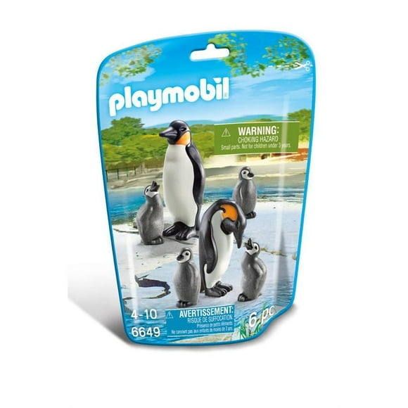 Familia de Pingüinos Playmobil Zoo 6 Piezas