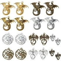 Flying Dragon Pendant,20 Pieces Assorted Craft Supplies Antique Dragon Charms Alloy Beads 10 styles for Jewelry Making Accessory DIY Necklace