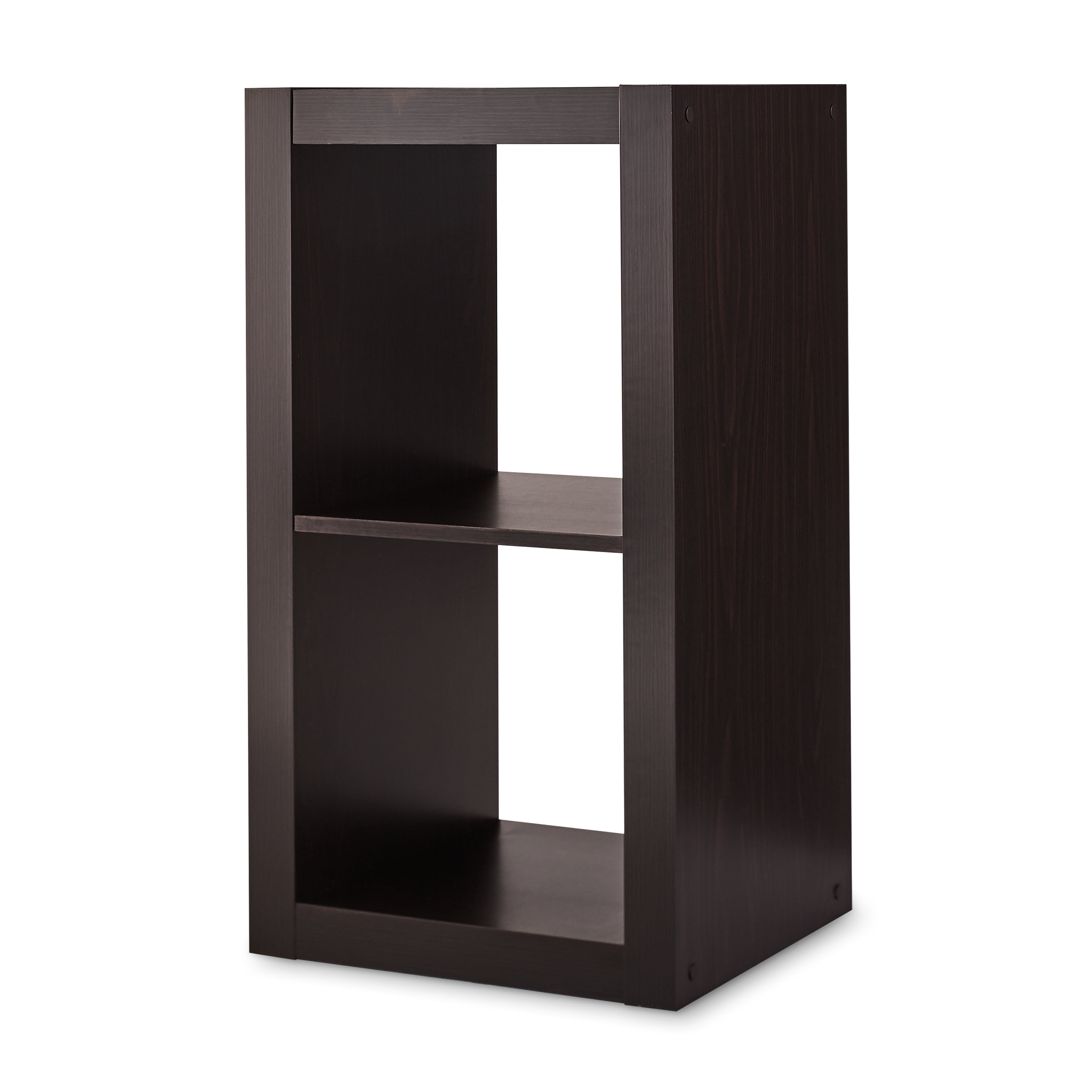 Brown Finish Bookshelf Square Storage Cabinet 2-Cube Organizer Better Homes and Gardens. Set of 2 and Table Top Decoration Bundle