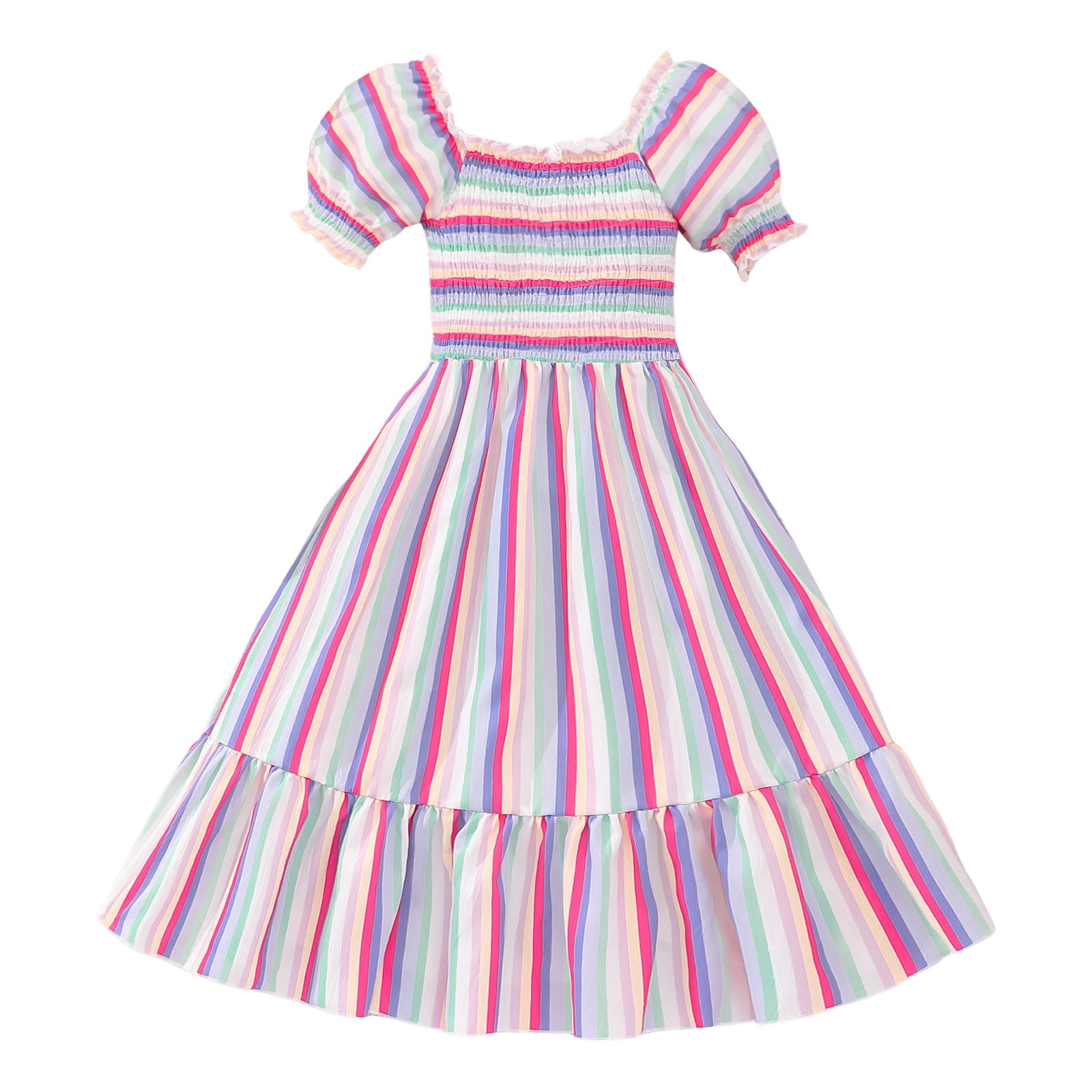 ZHUASHUM Cute Girl'S Dress 2024 Toddler Spring And Summer
