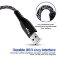 thumbnail image 2 of Micro USB Cable 6ft 4pack,USB A to Micro USB Cable Nylon Braided Phone Cables Adapter Micro USB Charging Cable USB Charger Cable Android Charging Cable Cords USB to USB Micro Cable 6ft,Black+Purple, 2 of 6