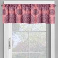 thumbnail image 2 of Ambesonne Purple Mandala Window Valance, Boho Filigree Art, 54" X 18", Coral Fuchsia, 2 of 5