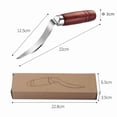 thumbnail image 2 of 2-Piece Stainless Steel Coconut Tool Set: 3Cr14 Blunt Arcuate Blade Shell Opener & Meat Extractor with Ergonomic Elm Wood Handle – Efficient, Durable Kitchen Tool for Southeast Asia, North America,, 2 of 5