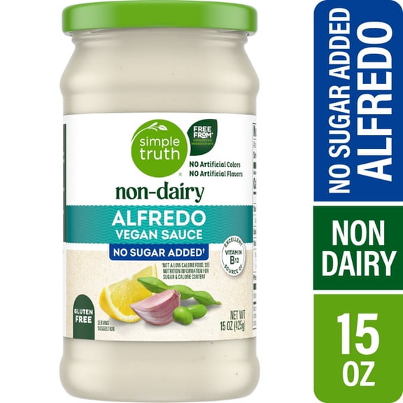 ST Vegan Non Dairy No Sugar Added Alfredo Pasta Sauce 15 oz