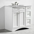 thumbnail image 3 of Vinnova Naples 36" Single Vanity in White with Carrara White Marble Countertop, 3 of 7