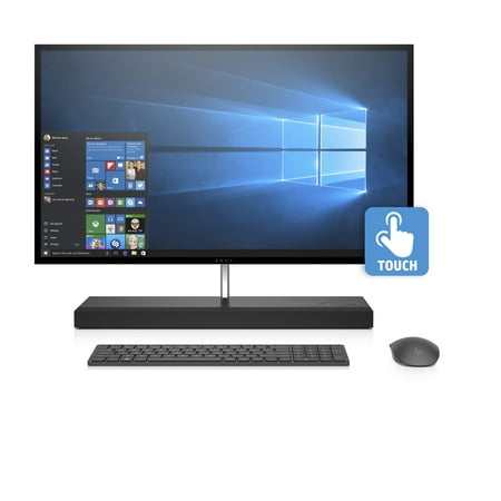 HP Ash Silver Sparkle Touch All in One PC, Windows 10, Intel Core i7-8700T Processor, 16GB Memory, 256GB SSD + 1TB Hard Drive, NVidia GTX1050 Graphics , Envy