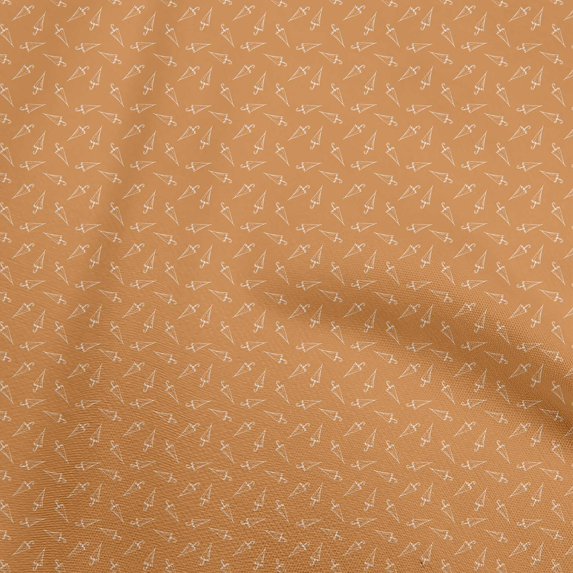 oneOone Polyester Spandex Orange Fabric Umbrella Sewing Craft Projects Fabric Prints By Yard 56 Inch Wide