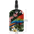 thumbnail image 6 of Square 2Pack PU Leather Parrot Cruise Luggage Tag with Privacy Cover and Name ID Tag for Travel Handbags Backpacks Luggage Tags, 6 of 6