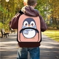 thumbnail image 2 of Binienty Penguin Backpack and Lunch Box Pencil Case 3 Piece Kids 12 Inch Backpack for School Girls Toddler Ages 4-8 Cute School Bookbag with Adjustable Straps, 2 of 8