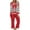 Red, variant on asdoklhq Womens Flannel Pajamas Sets Ladies' Christmas Printed Casual Top Pants Pajama Set Red 2X