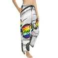 thumbnail image 2 of Xecao Panda with Sun glasses Women's Straight Lounge Pajama Pants: The Epitome of Relaxed Sleepwear, 2 of 9