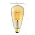 thumbnail image 4 of Kira Home Revel LED 7W Dimmable Filament Edison Light Bulb (50W replacement), 2200K 600LM, ST21 Antique Shape, 4 of 5