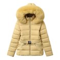 thumbnail image 4 of Winter Jackets for Women Short Padded Coat Winter Warm Thermal Outerwear With Hood Detachable Windproof Jacket For Cold Weather Winter Coats for Women, 4 of 6
