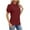 Wine, variant on Njoeus Womens Summer Short Sleeve Work Dressy Blouse Plain Eyelet T-Shirt Ruffle Crewneck Shirts Loose Business Casual Tops S-XXL