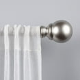 thumbnail image 2 of Exclusive Home Sphere 1" Curtain Rod and Finial Set, Matte Black, Adjustable 66"-120", 2 of 6
