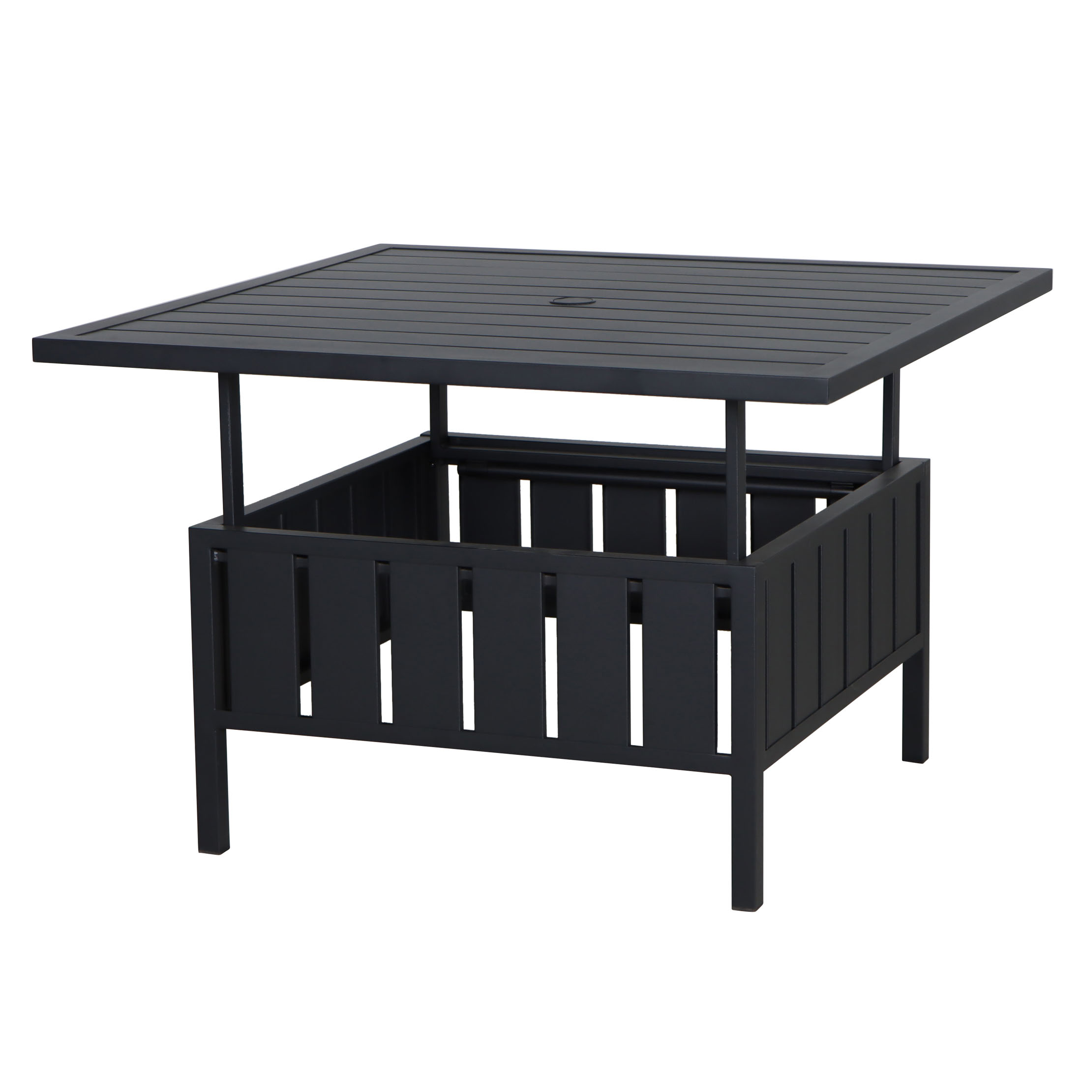 Mainstays Asher Springs Adjustable Rectangular Steel Outdoor Table - image 2 of 9