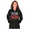 thumbnail image 3 of Boss Mom Funny Mothers Day Momma Womens Plus Size Graphic Zipper Hoodie Brisco Brands 2X, 3 of 5