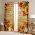 thumbnail image 2 of Manfei Hello Fall Black Out Curtains,Autumn Pumpkin Maples Curtains Pack of 2 (42x63 Each),Rustic Framhouse Cabin Bedroom Curtains For Adults, Microfiber Bedroom Decor, 2 of 6