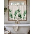 thumbnail image 7 of Kitchen Curtains 54 Inches length, Green Floral Window Treatment Curtain Drapes, Elegant Tulip Vintage Wildflower Plant Thermal Insulated Drapes for Basement Hotel RV, 42"x54", 2 Panels, 7 of 7