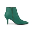 thumbnail image 3 of BLISSFUL STEP Women's Pointed Toe Zipper Stiletto Heels Ankle Boots Green 5.5, 3 of 7