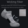 thumbnail image 3 of 3 Pairs Men's Cycling Sport Socks Basketball Running Compression Ankle Sock Black White Anti-slip Bike Bicycle Mtb Cycling Sock (3 Pairs Black,US 7-10 EUR37-44), 3 of 7