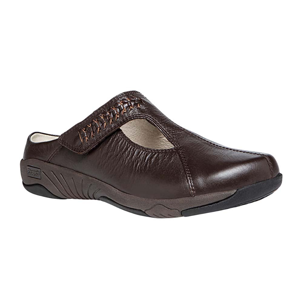 Propet Propet Women's Romy Clogs Brown Leather EVA Rubber 9.5 AA