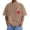 Khaki, variant on IWRICH Acid Wash Plus Size Casual T Shirts for Men Baggy Basic Short Sleeve Tees Trendy Graphic Printed Tees Purple XL