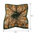 thumbnail image 3 of ZQUUVOU Satin Silk Square Scarf for Women Fashion Boho Floral Print Head Wrap Shawl Neck Scarf Hair Bandana Sleeping Wrap Olive Green, 3 of 5