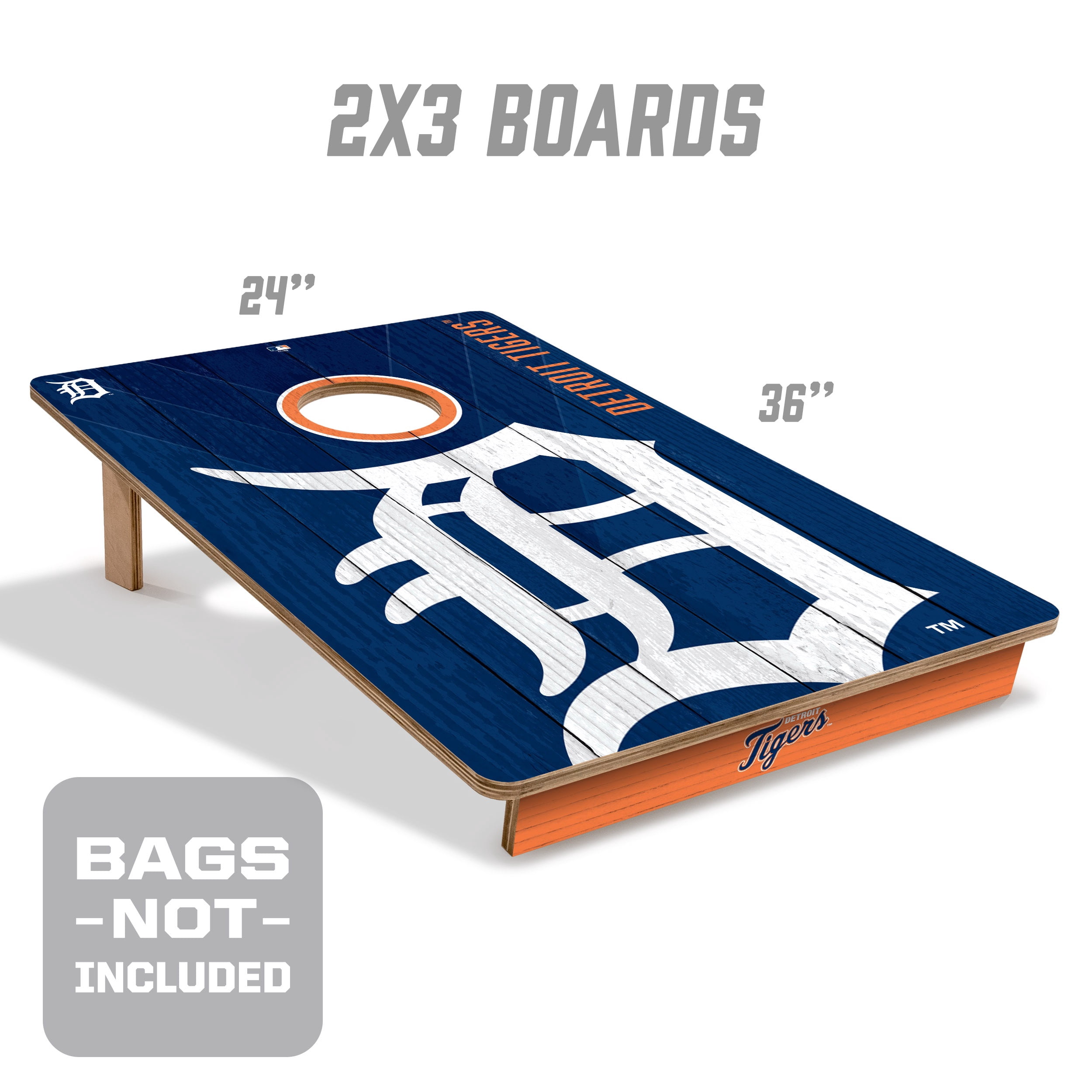 YouTheFan MLB Detroit Tigers 2' x 3' Cornhole Game No Bags