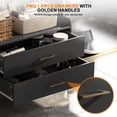 thumbnail image 6 of Hironpal Salon Rolling Cart with Wheels,Mobile Beauty Trolley with Drawers for Salon,Beauty, Spa,3 Tool Holders,Black, 6 of 9