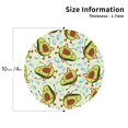 thumbnail image 2 of Fuzoiu Avocado Doing Sport Print Leather Coasters Set,Drink Coasters Set of 4,for Tabletop Protection, Durable PVC Coasters,Home Décor and Housewarming Gift-Round Shape, 2 of 6