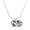 Black & White, variant on Silver-tone Enamel Zebra Print Heart - Silvertone Senior Class of 2026 Dome Necklace, 18"