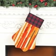 thumbnail image 6 of Dog Paw Decorative Socks 17x11.8in Top With A Strap Design For Easy Hanging For Festive Christmas Party Decorations Orangered Stripe Hand-Drawn Sketch_2, 6 of 8