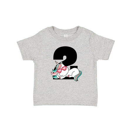 

Inktastic 2nd Birthday Unicorn Girls Gift Toddler Toddler Girl T-Shirt