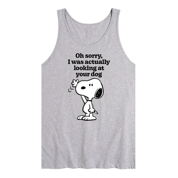 Peanuts - Looking At Your Dog - Men's Jersey Tank Top