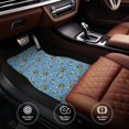 thumbnail image 4 of Salouo Blue paisley pattern for Car Floor Mat Set of 4–Car Carpet Mats - Car Mats with Anti-Slip Backing & Driver Heel Pad Universal Fit for Cars, Trucks, SUVs, and Vans, 4 of 6