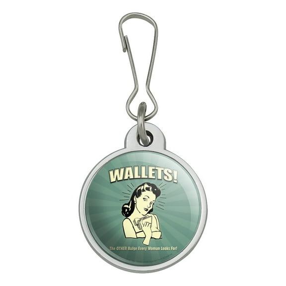 Wallets The Other Bulge Every Woman Looks For Funny Humor Retro Jacket Handbag Purse Luggage Backpack Zipper Pull Charm