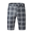 thumbnail image 3 of Pxiakgy mens shorts Male Summer Casual Slim Plaid Printed Shorts Zipper Fly Semi Elastic Waist Pocket Shorts Men Casual Shorts Grey + S, 3 of 6