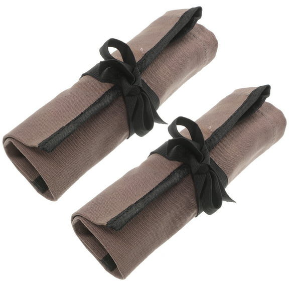 2 Pcs Tool Storage Bags Canvas Pouch Organizer Kit for Wrenches and Hand Tools Portable Toolbox