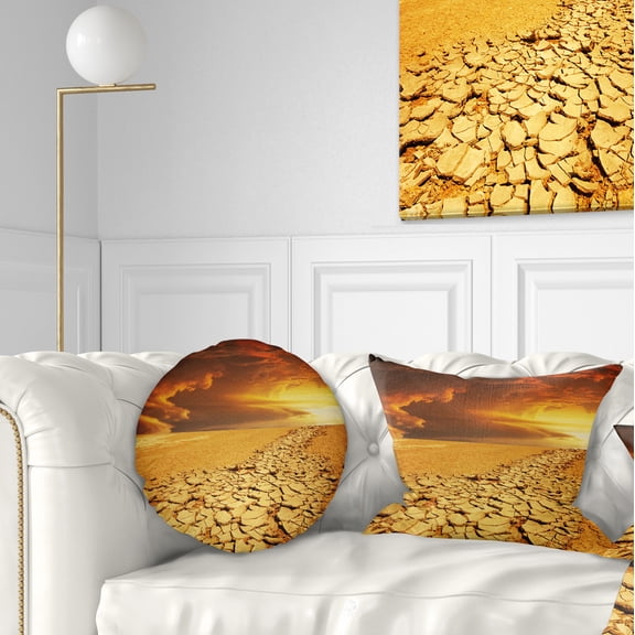 Designart 12" x 20" Landscape Polyester Throw Pillow
