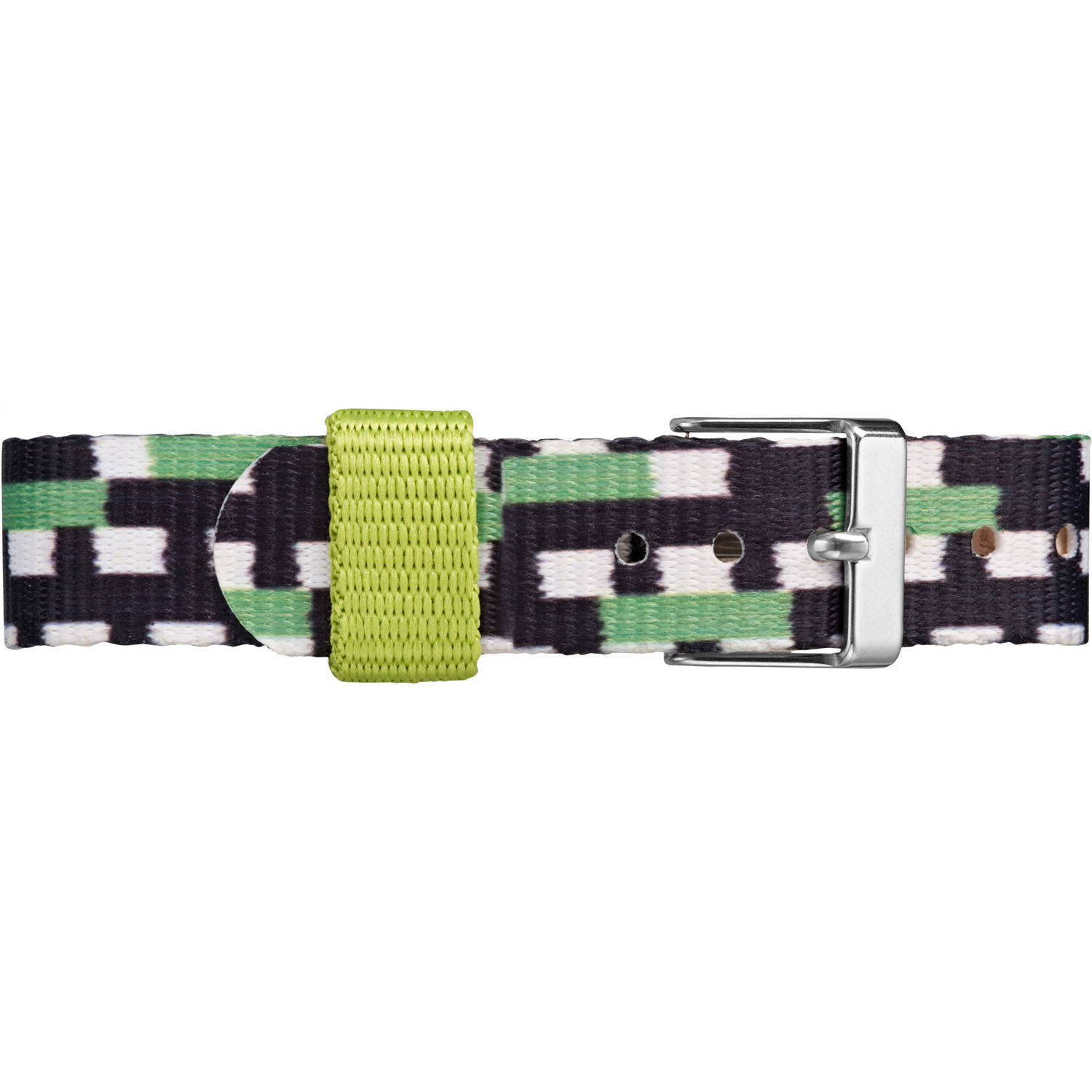 Boys Time Machines Digital Black/Green Watch, Fabric Strap