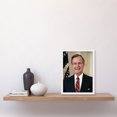 thumbnail image 2 of US President George H W Bush Portrait Photo Artwork Framed Wall Art Print A4, 2 of 4