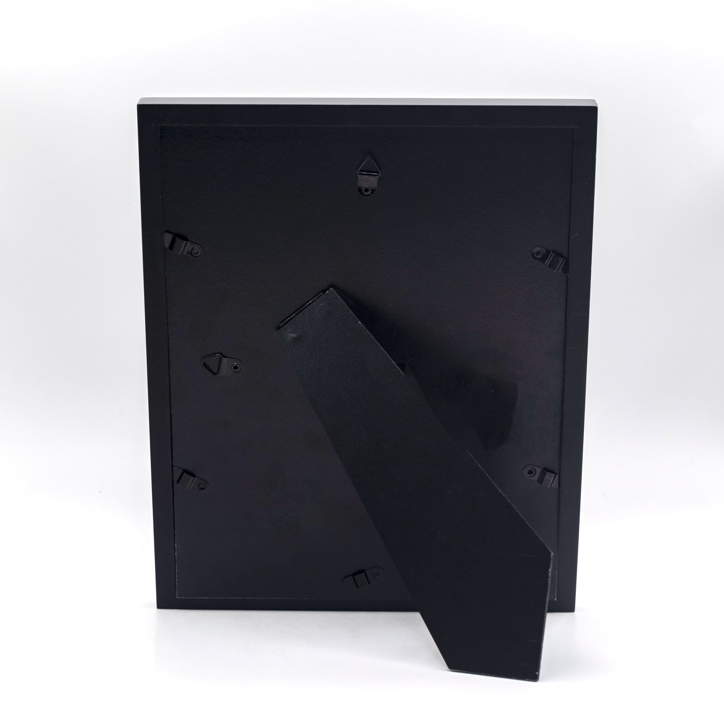 5X7 Black Wood Tabletop Picture Frame with Removable Black and White Checkerboard